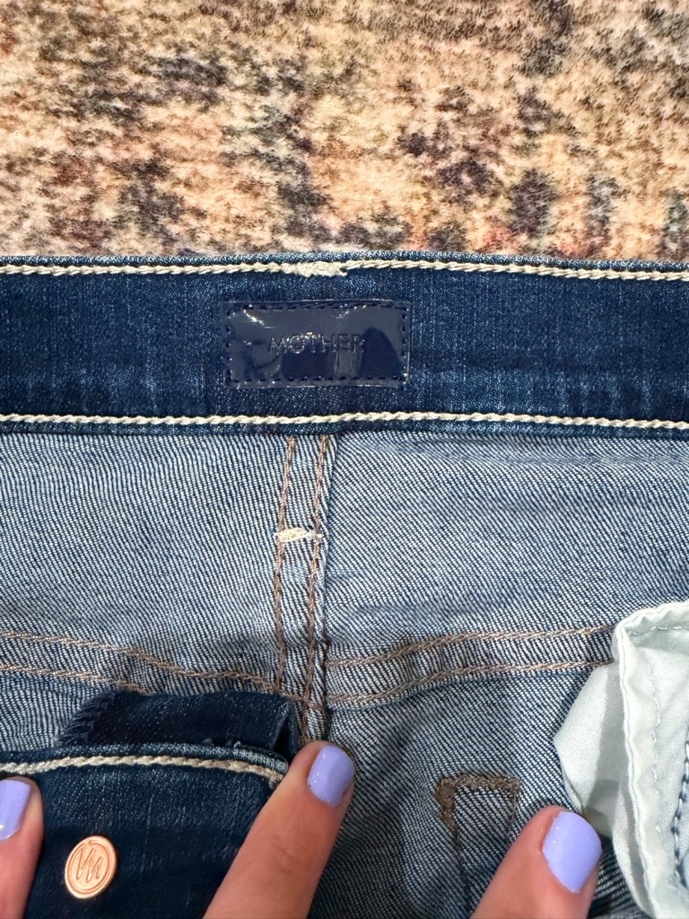 MOTHER Hustler Roller Sneak High-Rise Wide-Leg Flare Jeans in Troublemaker - Picture 6 of 9
